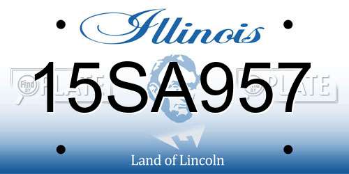 15SA957 Illinois License Plate