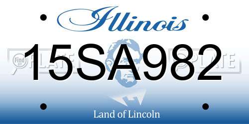 15SA982 Illinois License Plate