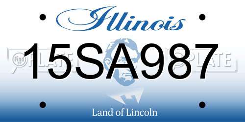 15SA987 Illinois License Plate