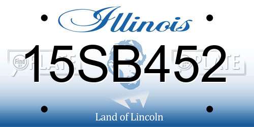 15SB452 Illinois License Plate
