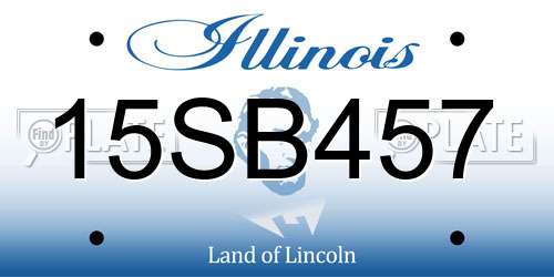 15SB457 Illinois License Plate