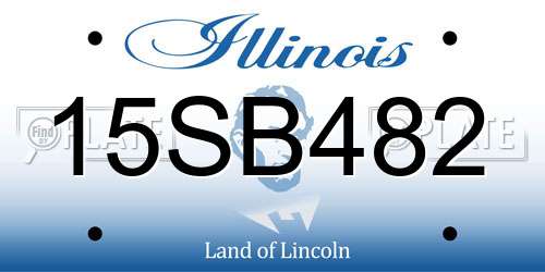 15SB482 Illinois License Plate