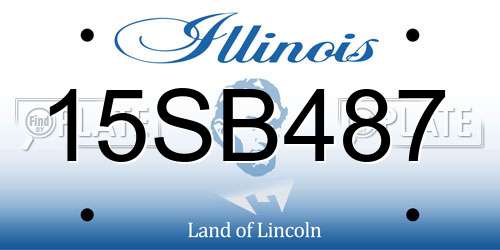 15SB487 Illinois License Plate