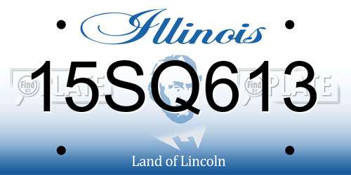 15SQ613 Illinois License Plate