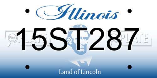 15ST287 Illinois License Plate