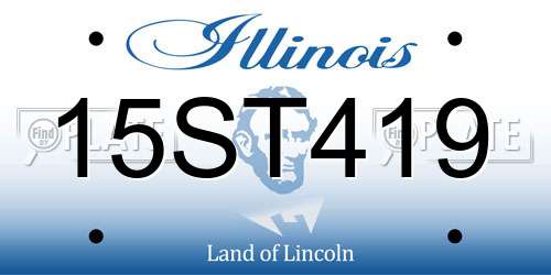 15ST419 Illinois License Plate