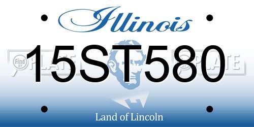 15ST580 Illinois License Plate