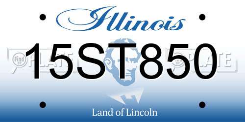 15ST850 Illinois License Plate