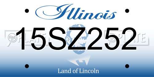15SZ252 Illinois License Plate