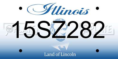 15SZ282 Illinois License Plate