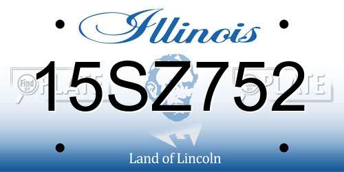 15SZ752 Illinois License Plate