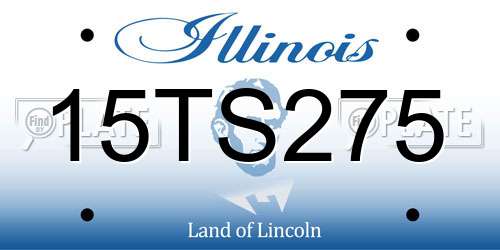 15TS275 Illinois License Plate