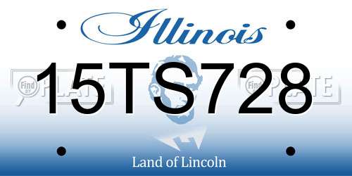 15TS728 Illinois License Plate