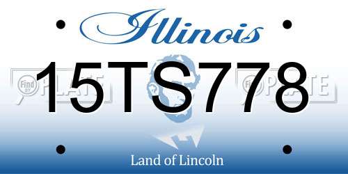 15TS778 Illinois License Plate