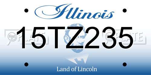 15TZ235 Illinois License Plate