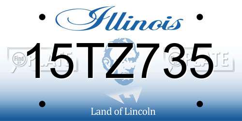 15TZ735 Illinois License Plate