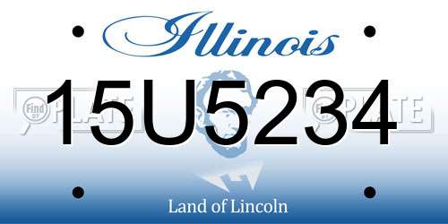 15U5234 Illinois License Plate