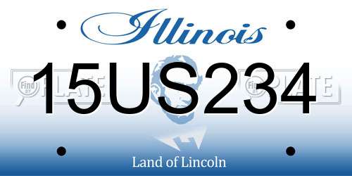 15US234 Illinois License Plate