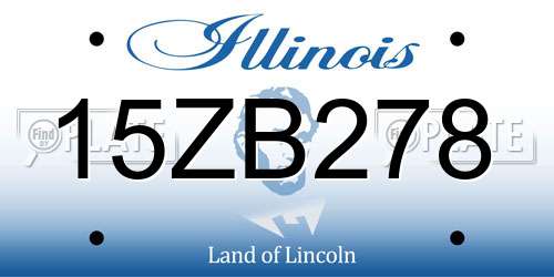 15ZB278 Illinois License Plate