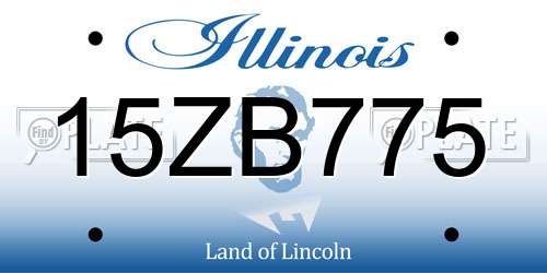 15ZB775 Illinois License Plate