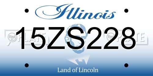 15ZS228 Illinois License Plate