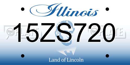 15ZS720 Illinois License Plate