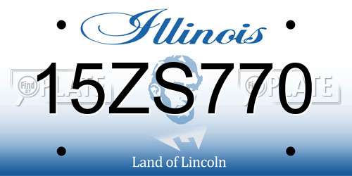 15ZS770 Illinois License Plate