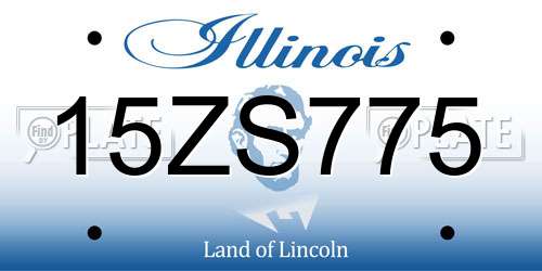 15ZS775 Illinois License Plate