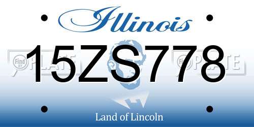 15ZS778 Illinois License Plate