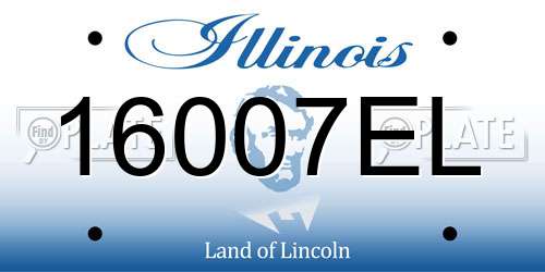 16007EL Illinois License Plate