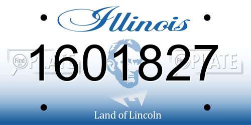 1601827 Illinois License Plate