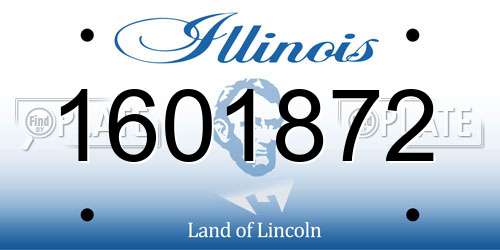 1601872 Illinois License Plate