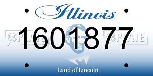 1601877 Illinois License Plate