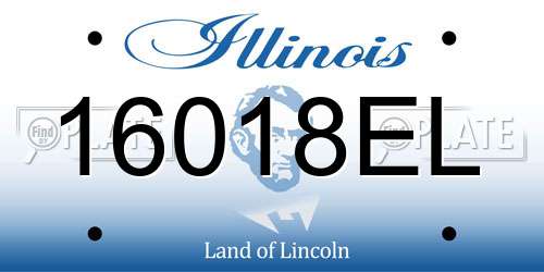 16018EL Illinois License Plate