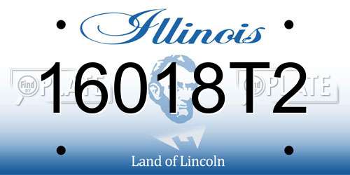 16018T2 Illinois License Plate
