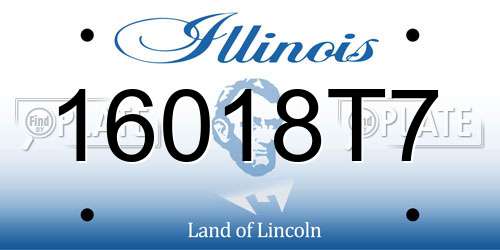 16018T7 Illinois License Plate
