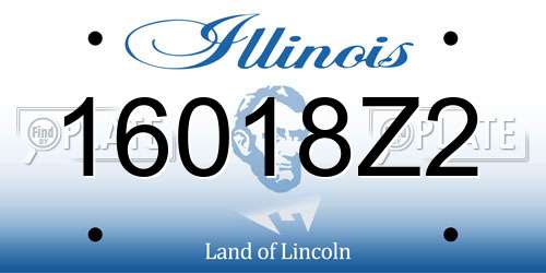 16018Z2 Illinois License Plate