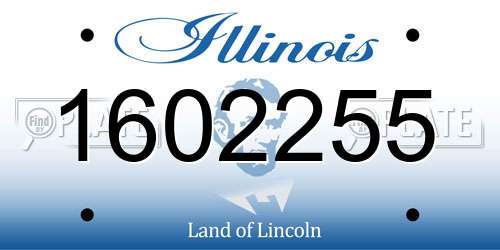 1602255 Illinois License Plate
