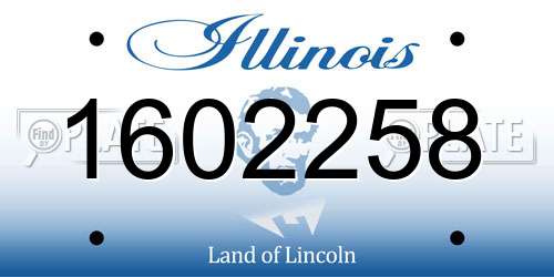 1602258 Illinois License Plate