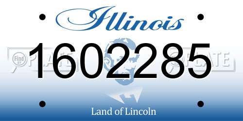 1602285 Illinois License Plate