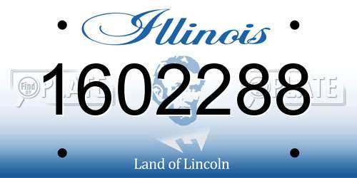 1602288 Illinois License Plate