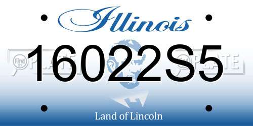 16022S5 Illinois License Plate