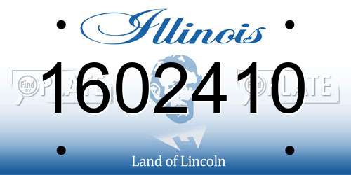 1602410 Illinois License Plate