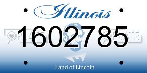 1602785 Illinois License Plate