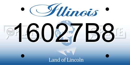 16027B8 Illinois License Plate