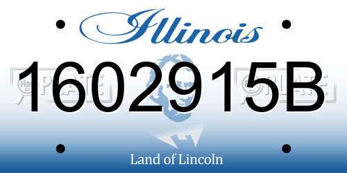 1602915B Illinois License Plate