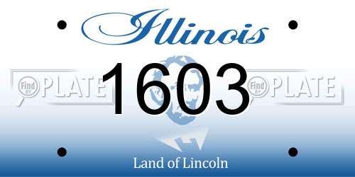 1603 Illinois License Plate