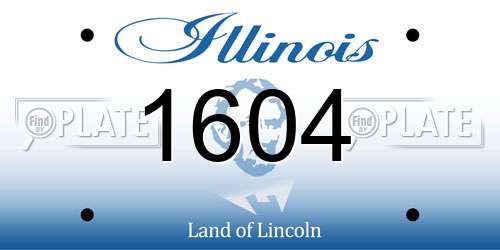 1604 Illinois License Plate