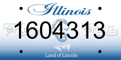 1604313 Illinois License Plate