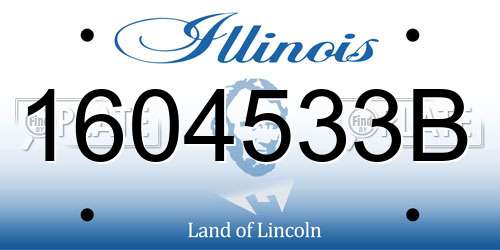 1604533B Illinois License Plate